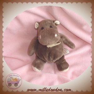 HISTOIRE D'OURS SOS DOUDOU HIPPOPOTAME TAUPE 14 CM