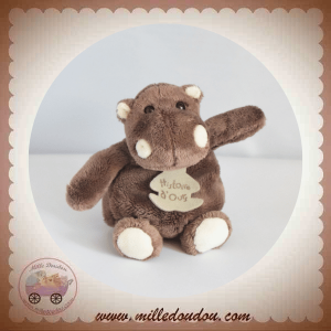 HISTOIRE D'OURS SOS DOUDOU HIPPOPOTAME TAUPE 14 CM