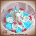 DOUDOU ET COMPAGNIE SOS VACHE CERISE SURPRISE PLATE BLEU BONBON