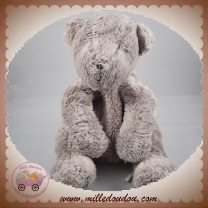 DPAM SOS DOUDOU PELUCHE OURS GRIS BOUCLETTE DU PAREIL AU MEME