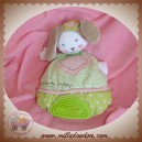 BABYSUN DOUDOU LAPIN FILLE QUASI PLAT VERT COEUR DENTITION SOS