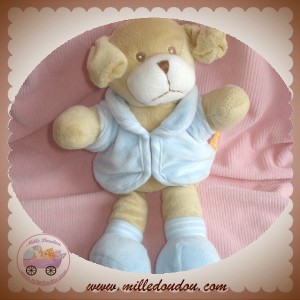 KIMBALOO SOS DOUDOU CHIEN BEIGE MANTEAU BLEU