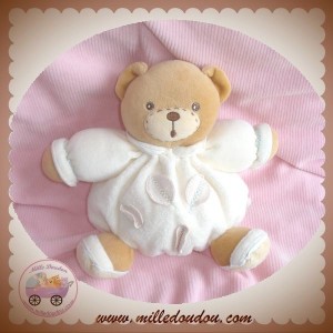 KALOO SOS DOUDOU OURS BEIGE BOULE ECRU FEUILLE 