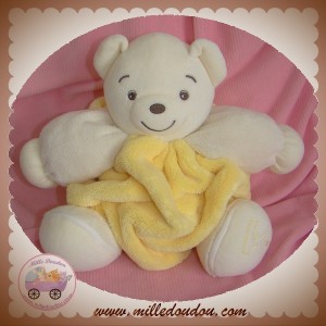 KALOO DOUDOU OURS BLANC VELOURS DRAGEE SOS