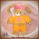 TAKINOU SOS DOUDOU LAPIN BEIGE ORANGE COEUR ROSE SPORTIF 9