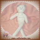 BOUT'CHOU MONOPRIX DOUDOU CHAT BLANC GRIS COEUR 