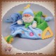 MOTS D'ENFANTS DOUDOU POUPEE GARCON PLAT BLEU VERT DENTITION 